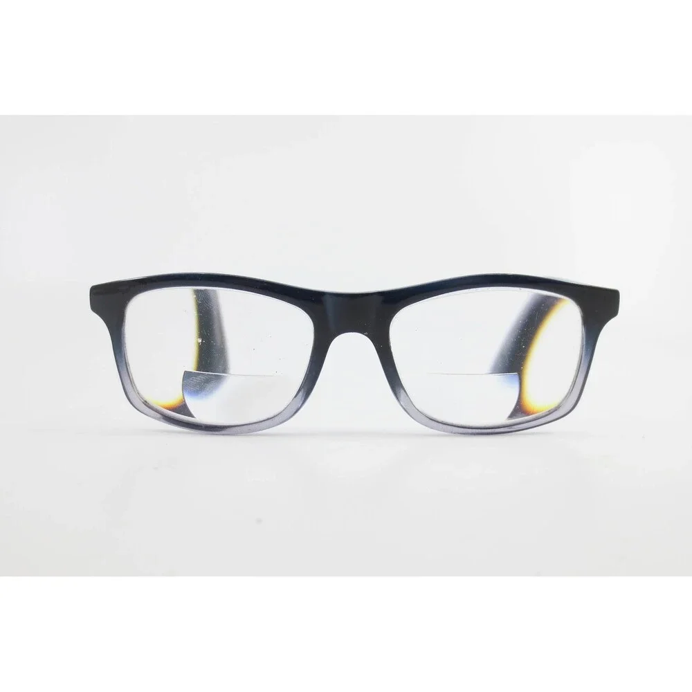 MP 7100 BL Black Grey Gradient Rectangular Eyeglass Frames 52-17-145